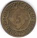 Aversul lui 5 Reichspfennig 1925 G