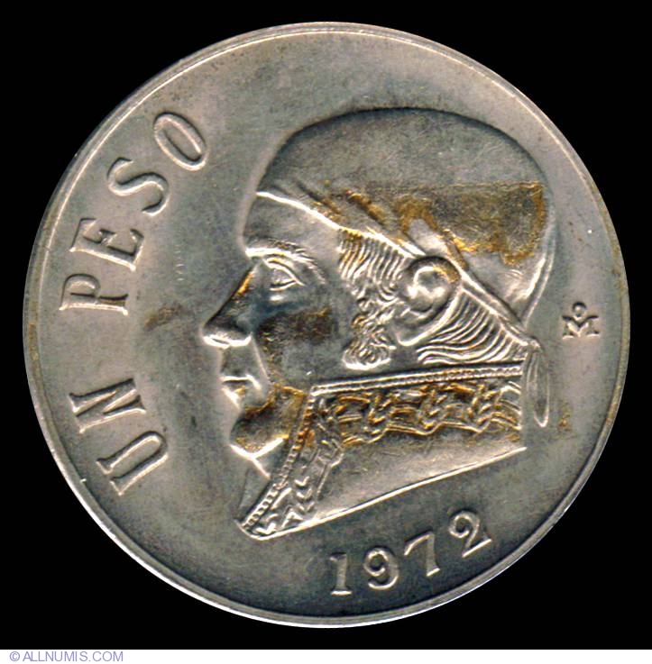 1 Peso 1972 United Mexican States 1961 1980 Mexico Coin 10994