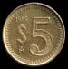 Reversul lui 5 Pesos 1985