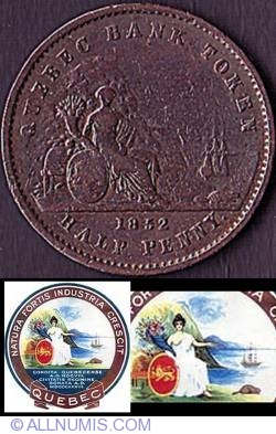 ½ Penny (1sou) 1852 Quebec City