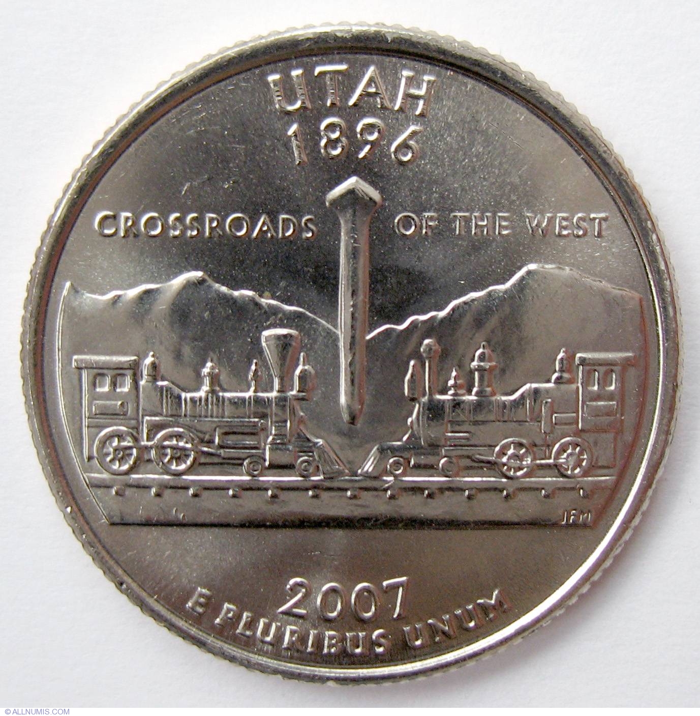 State Quarter 2007 D Utah Quarter 50 State Series (1999 2008