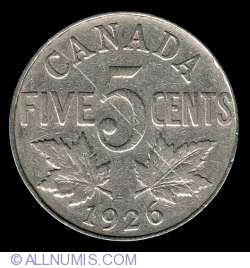 5 Centi Canadieni 1926