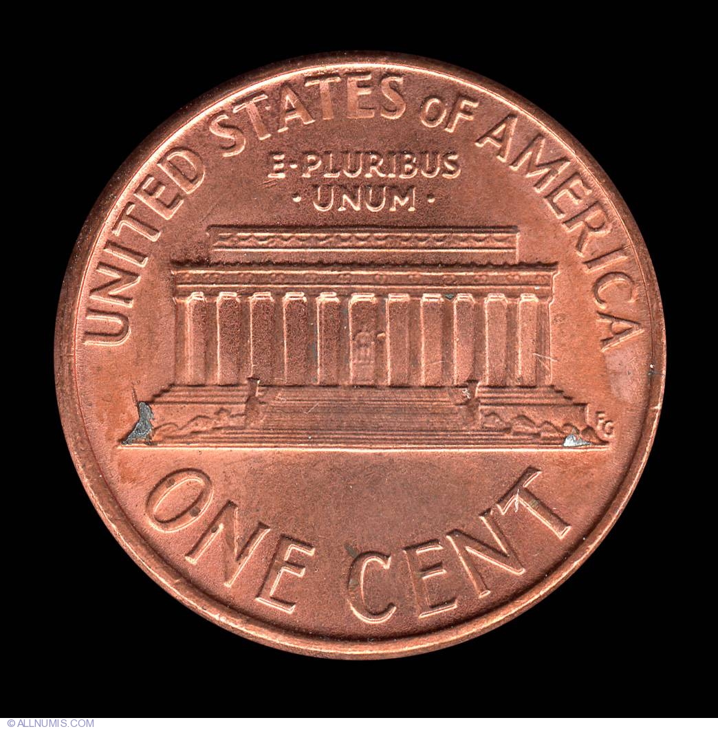 1 Cent 1988, Cent, Lincoln Memorial (1959-2008) - United ...