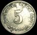 Reversul lui 5 Pfennig 1897 D