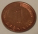 Aversul lui 1 Pfennig 1993 F