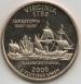 Reversul lui State Quarter Virginia 2000 S