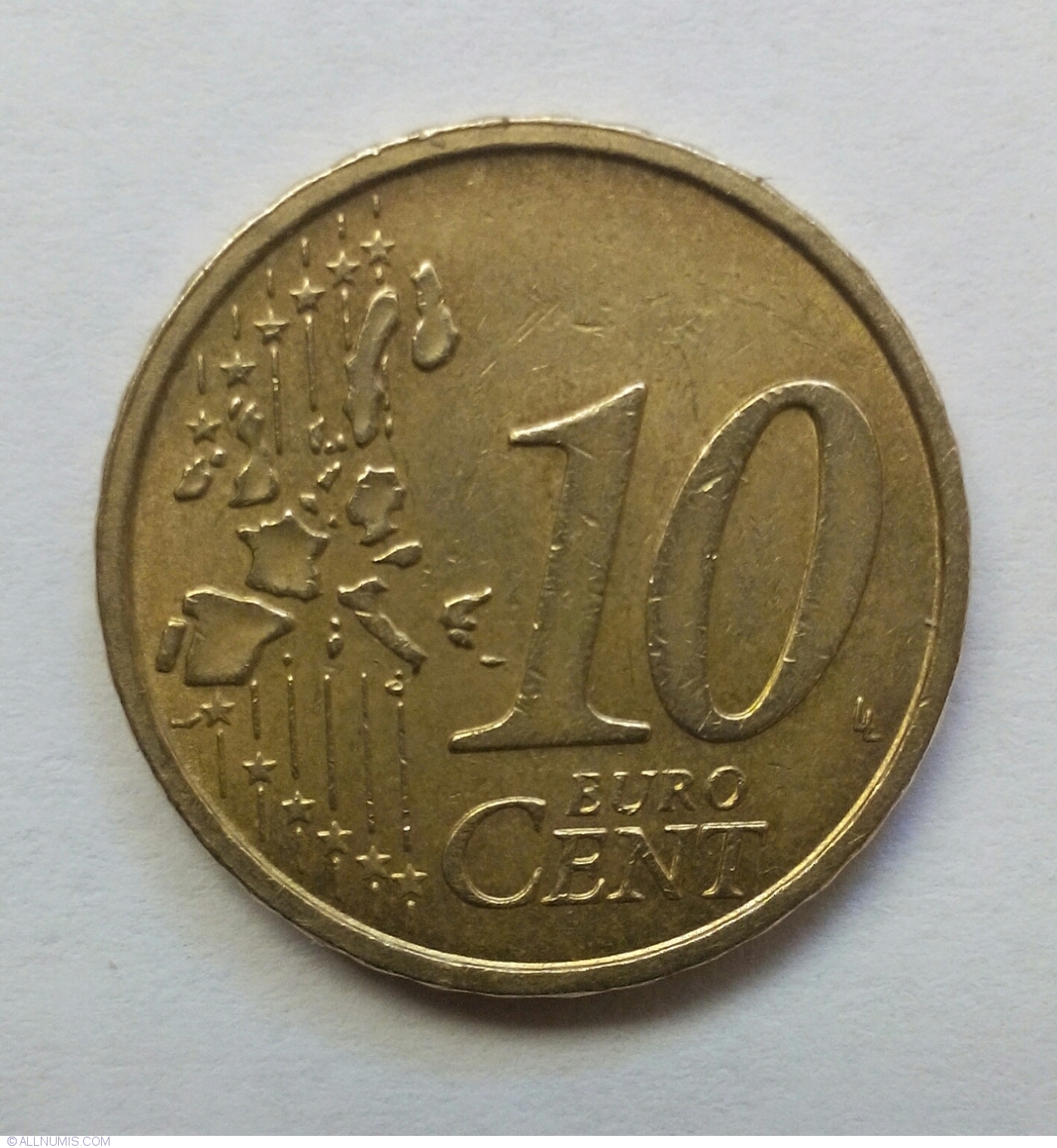 10 Euro Cent 2002 Euro 2002 present Italy Coin 2252