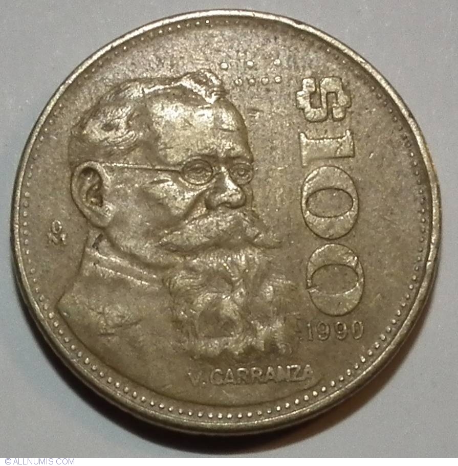 Coin Of 100 Pesos 1990 From Mexico ID 29690