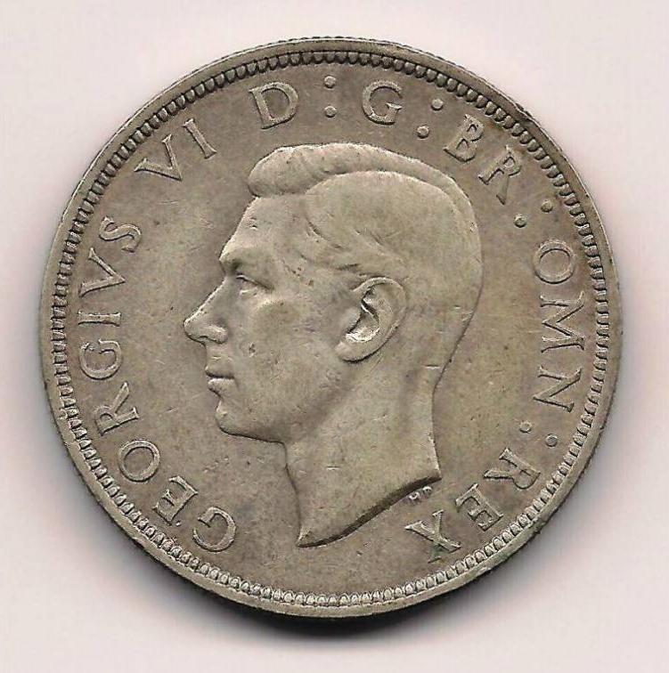 Half Crown 1939 George VI 1936 1952 Great Britain Coin 23569