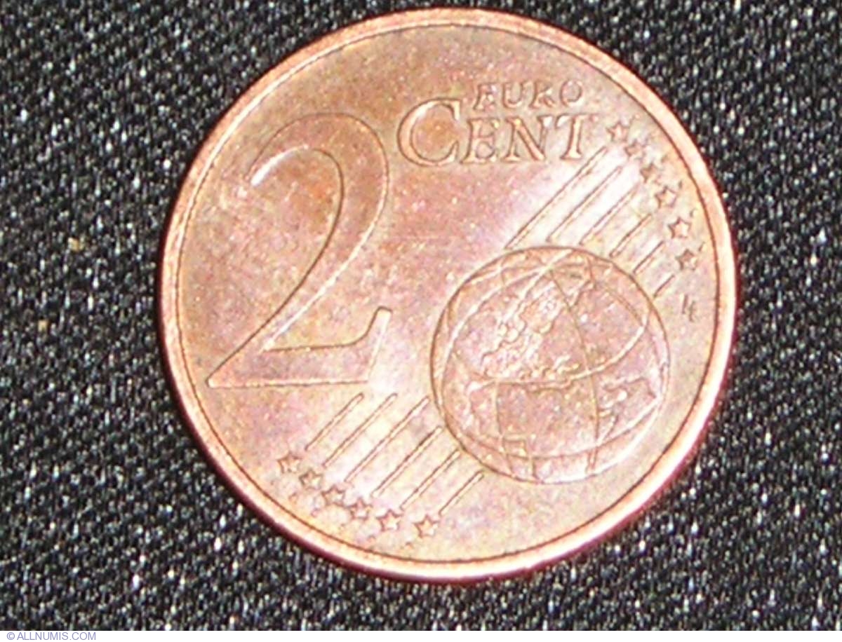 2 Euro Cent Münze Mit Blume Wert 2004 Coin of 2 Euro Cent 2004 from France - ID 2249