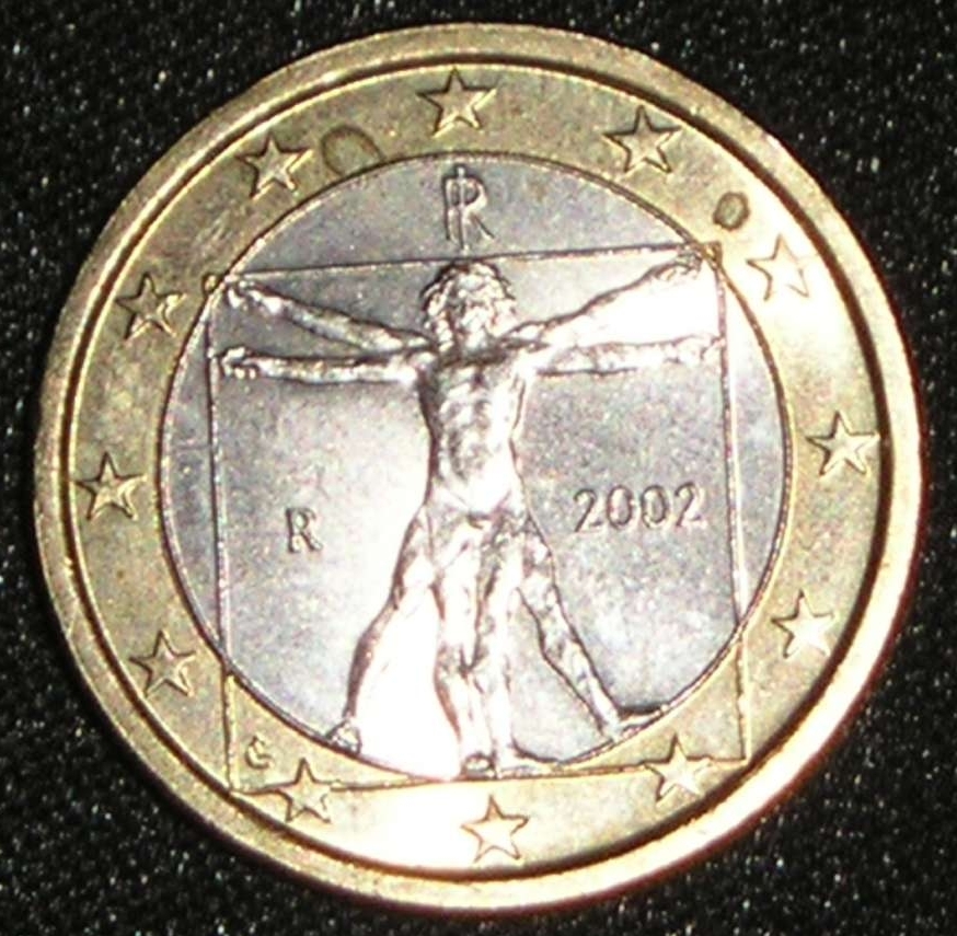 Coin Of 1 Euro 2002 From Italy ID 2169