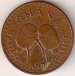 Obverse of 1 Pesewa 1975