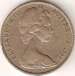 Obverse of 20 Australian Cents 1966