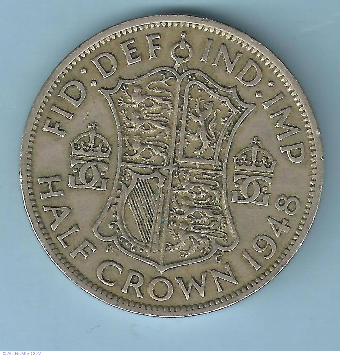 Half Crown 1948 George VI 1936 1952 Great Britain Coin 5312