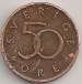 Obverse of 50 Ore 1998
