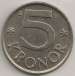 Obverse of 5 Kronor 1976