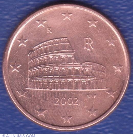 2002 euro 5 cent coin value