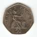 Obverse of 50 Pence 2001