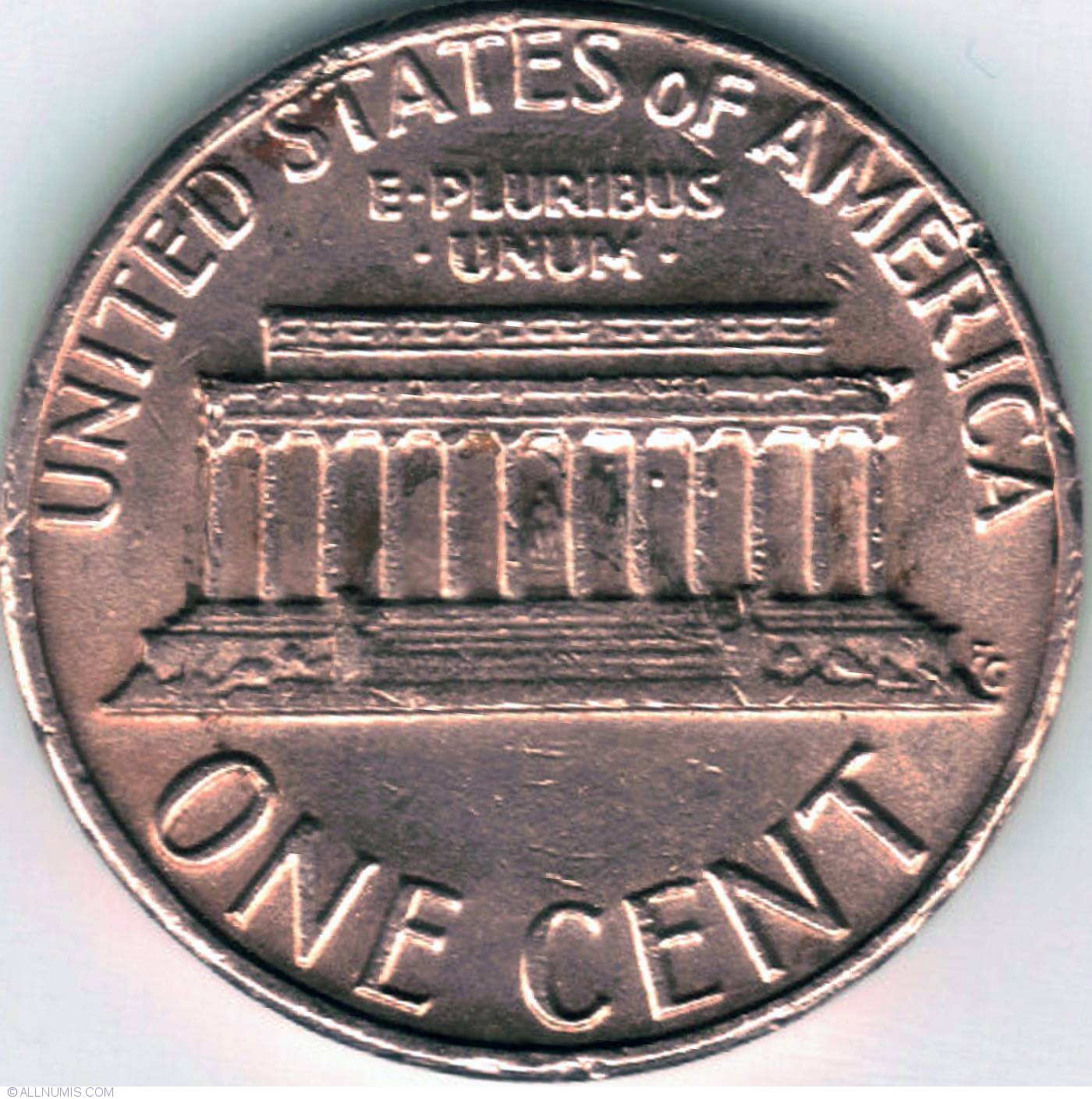 1 Cent 1983 D Cent Lincoln Memorial 1959 2008 United States Of 