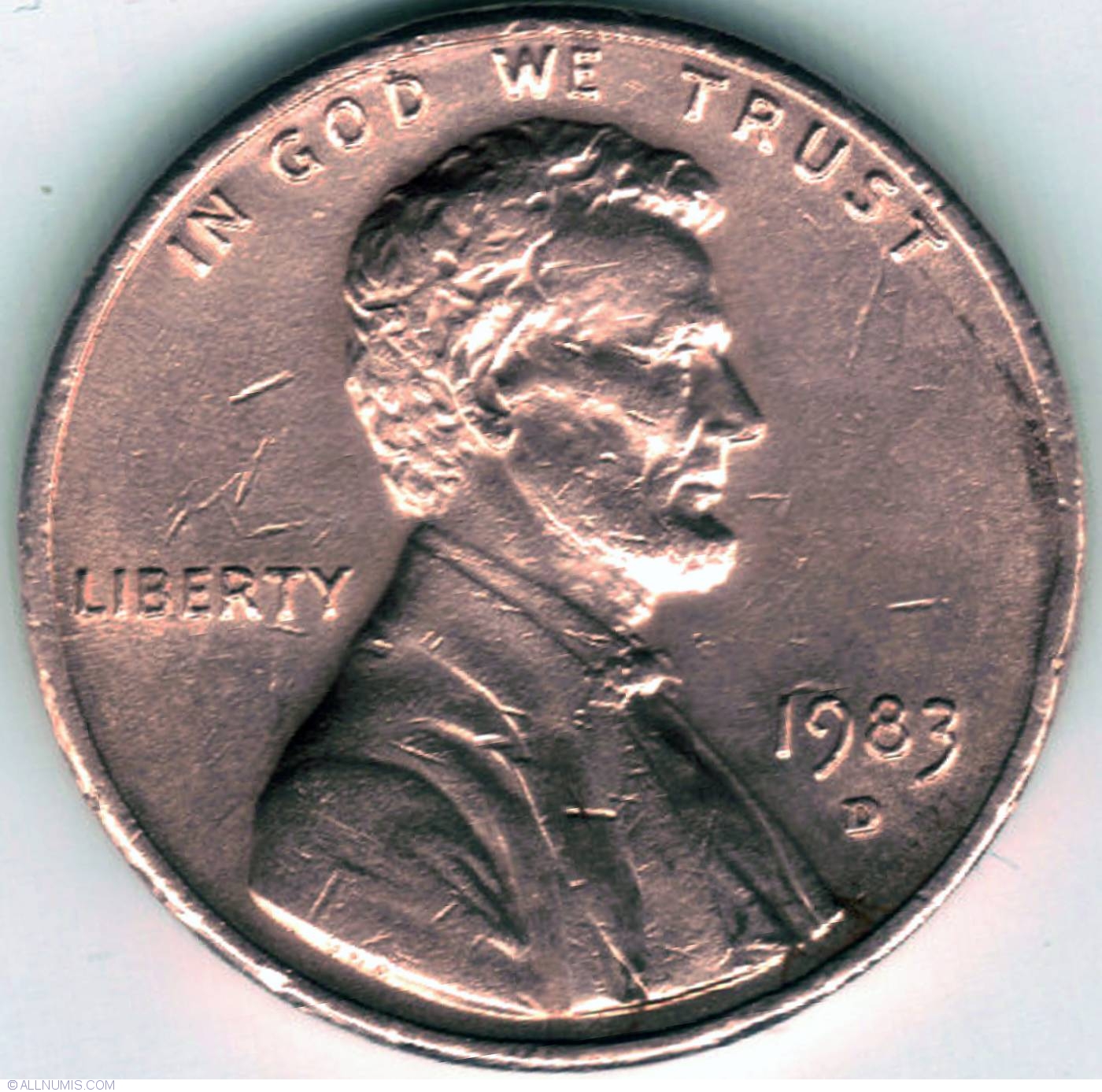 1 Cent 1983 D Cent Lincoln Memorial 1959 2008 United States Of 