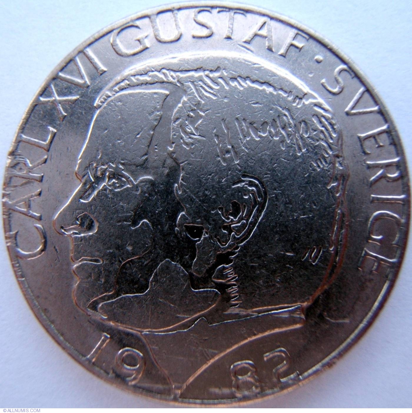 Coin of 1 Krona 1982 from Sweden - ID 3717