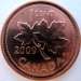 Obverse of 1 Canadian Cent 2009