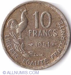 10 Franci 1951