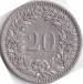 Obverse of 20 Rappen 1899