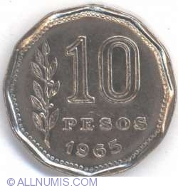 10 Pesos 1965 10 Pesos 1965