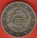 2 Euro 2012 G - 10 years of euro banknotes and coins 2 Euro 2012 G - 10 years of euro banknotes and coins