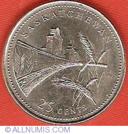 25 Cents 1992 Saskatchewan 25 Cents 1992 Saskatchewan