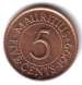 Reverse of 5 Cents 1999