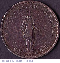 ½ Penny (1sou) 1852 Quebec City