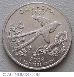 Image #1 of State Quarter 2008 P - Oklahoma