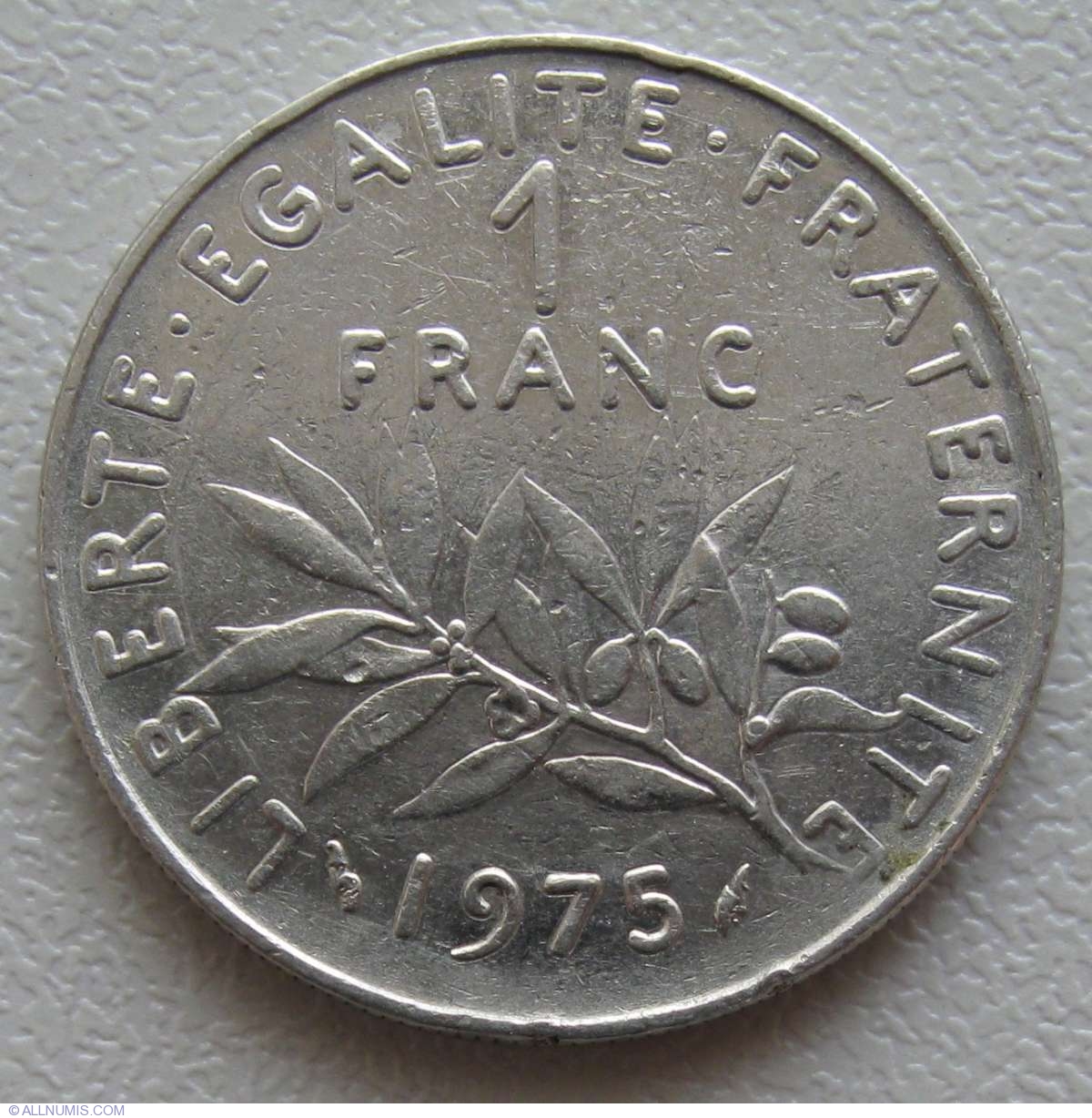 1 Franc 1975, A cincea Republica (19711985)  Franța  Monedă  868