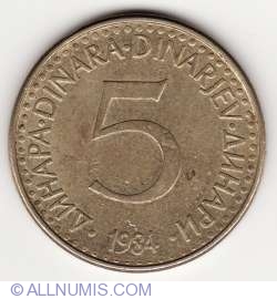 Image #1 of 5 Dinari 1984