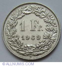 Image #1 of 1 Franc 1969 (B)