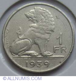 Image #2 of 1 Franc 1939 (Belgie-Belgique)