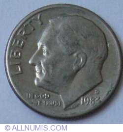 Image #2 of Dime 1983 D