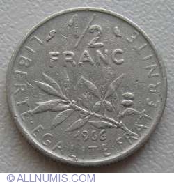 Image #1 of ½ Franc 1966