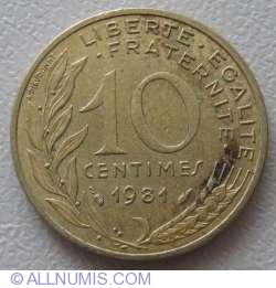 Image #1 of 10 Centimes 1981