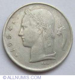 Image #2 of 1 Franc 1954 (Belgique)