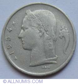 Image #2 of 1 Franc 1954 (Belgie)