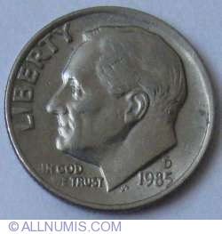 Image #2 of Dime 1985 D