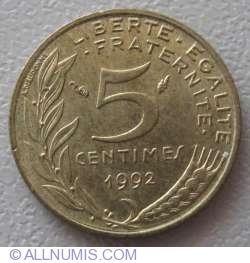 Image #1 of 5 Centimes 1992