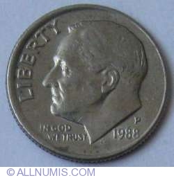 Image #2 of Dime 1988 P