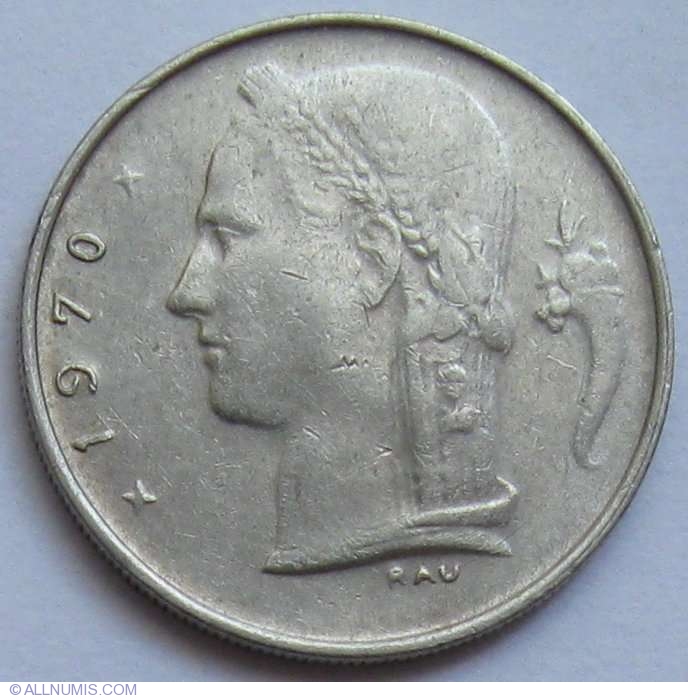 1 Franc 1970 (Belgie), Baudouin I (1961-1970) - Belgium - Coin - 412