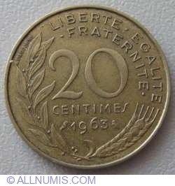 Image #1 of 20 Centimes 1963
