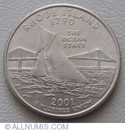 Image #1 of State Quarter 2001 P -  Rhode Island 