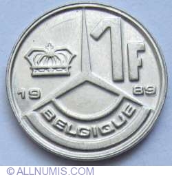 Image #1 of 1 Franc 1989 (Belgique)
